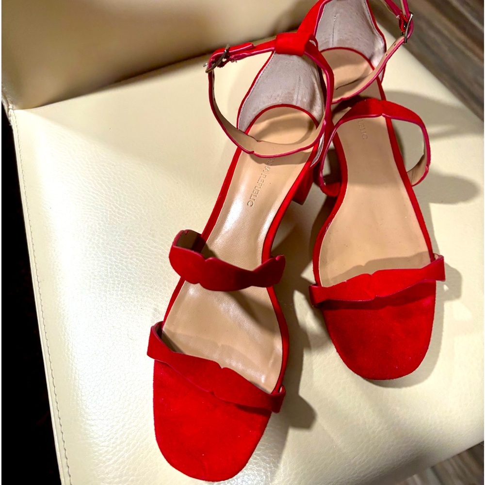 Banana Republic Brand Red Suede Sandles.